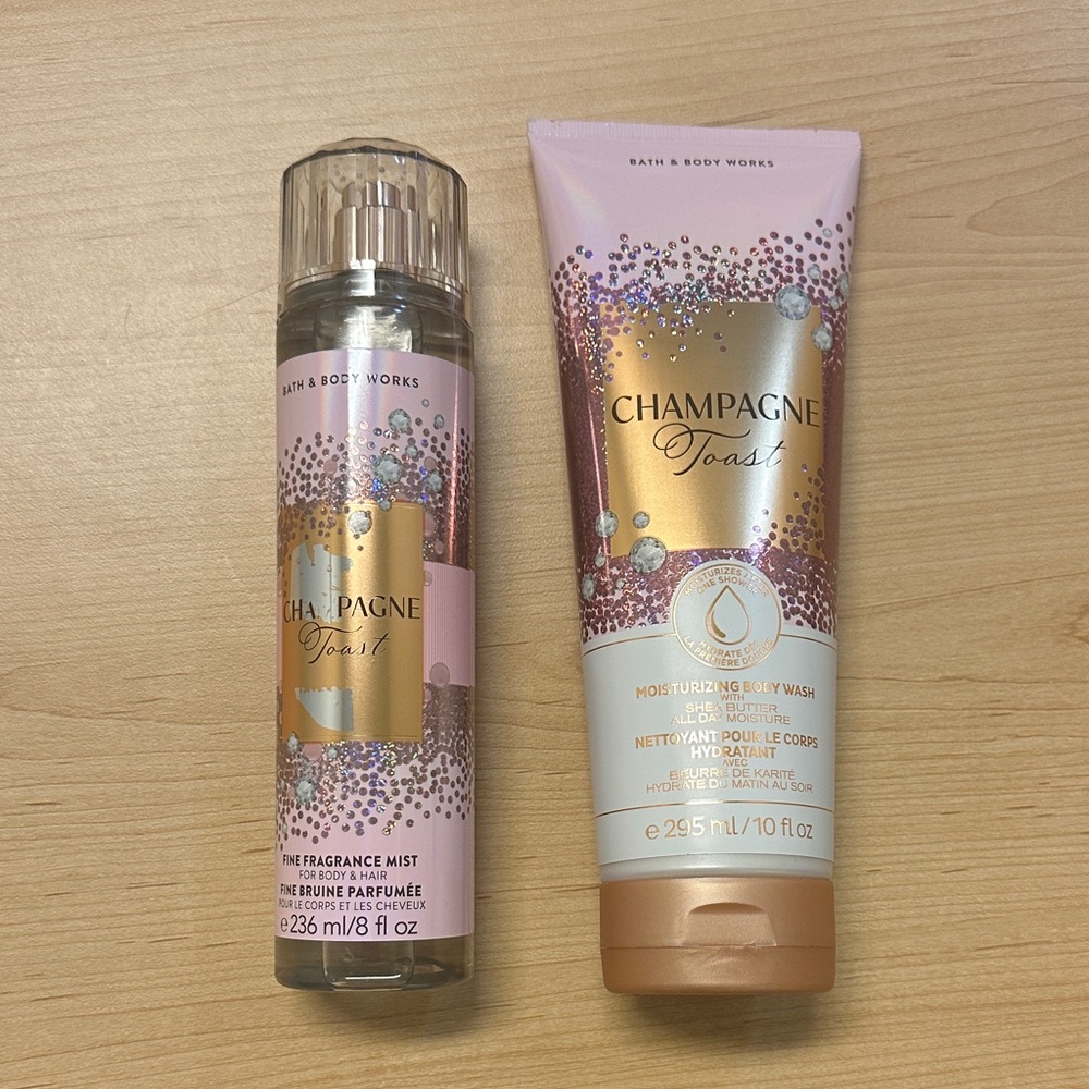 Bath & Body Works “Champagne Toast” scent Mist and Body Wash